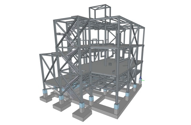 Steel structure planning for an industrial production facility