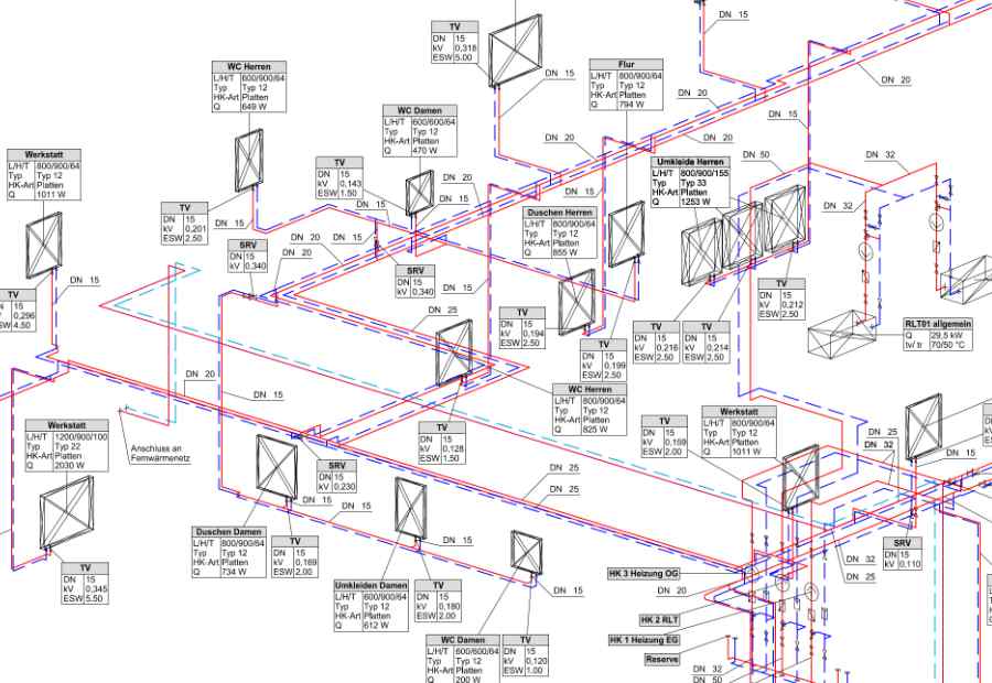 Zoning of an industrial building for GEG verification