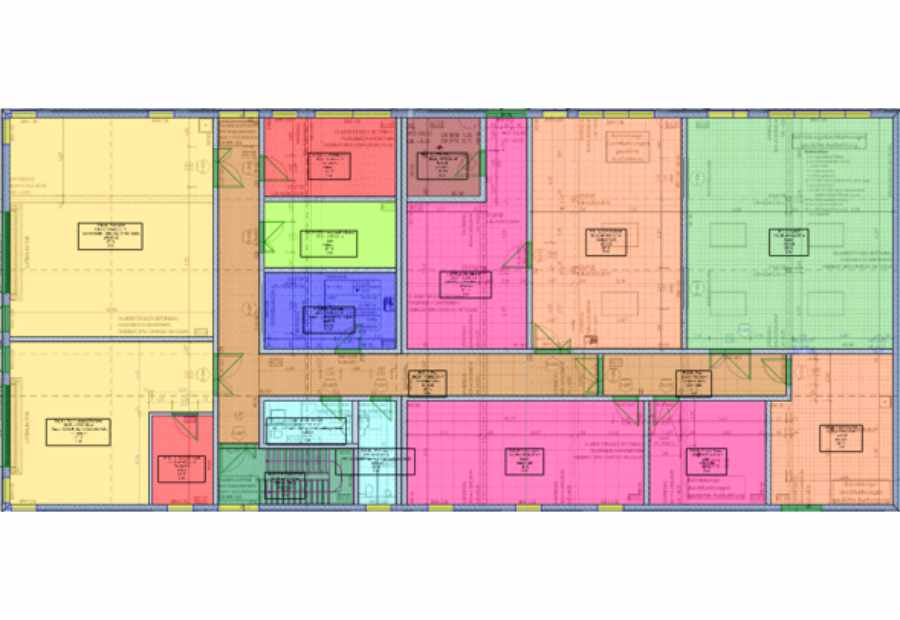 Zoning of a floor plan for the GEG verification of an industrial building